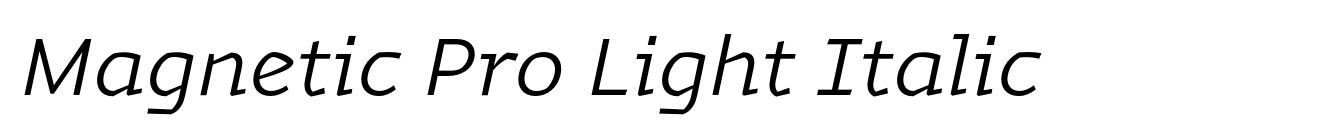 Magnetic Pro Light Italic